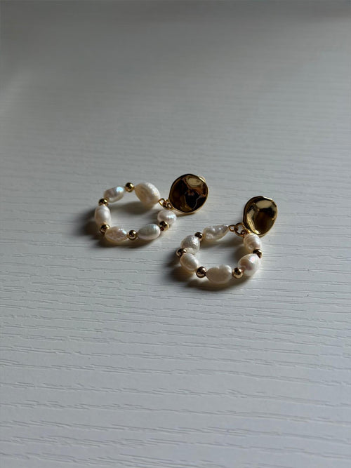 Boucles d'Oreilles Chaï - Perles d'eau douce