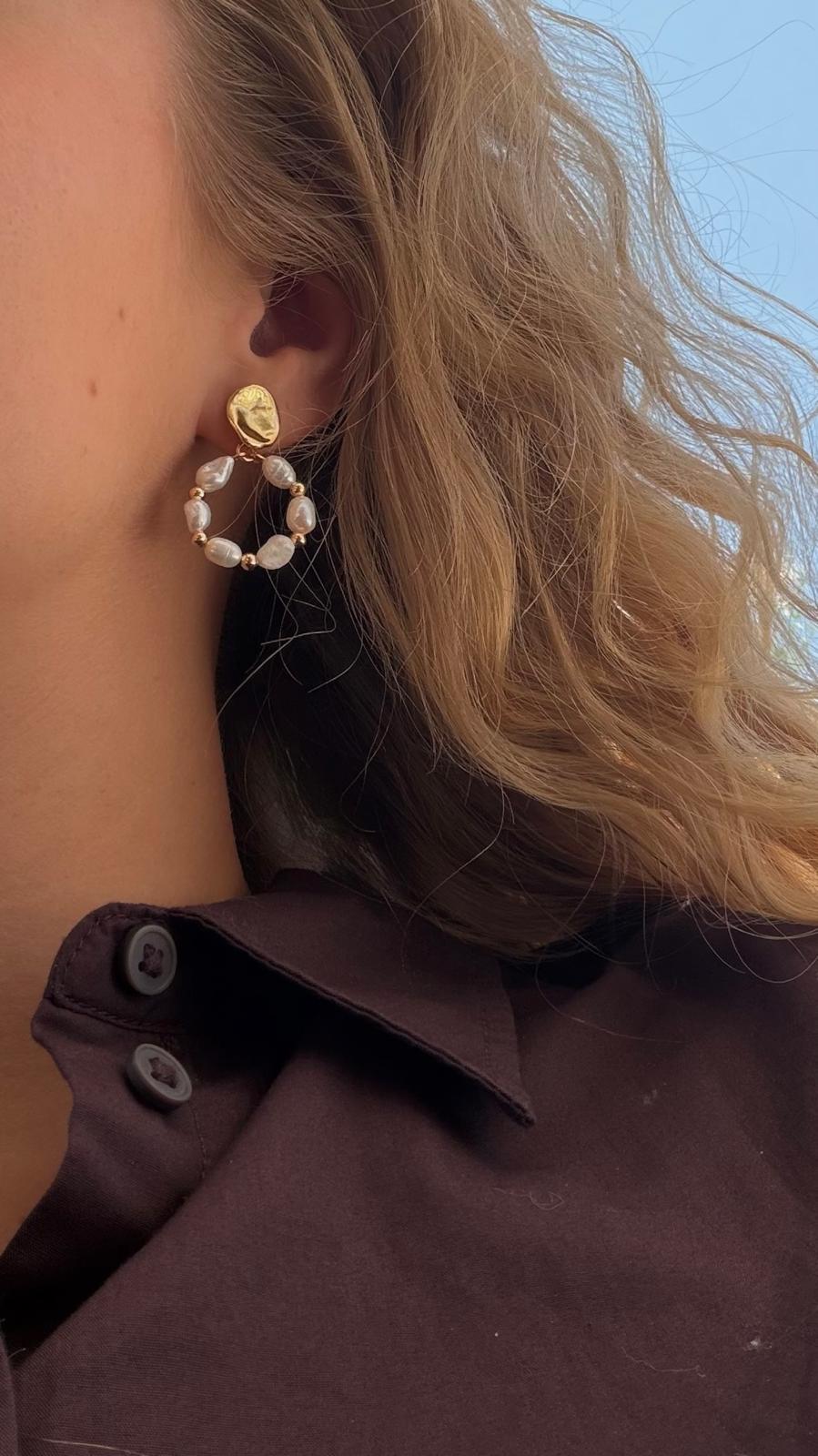 Boucles d'Oreilles Chaï - Perles d'eau douce