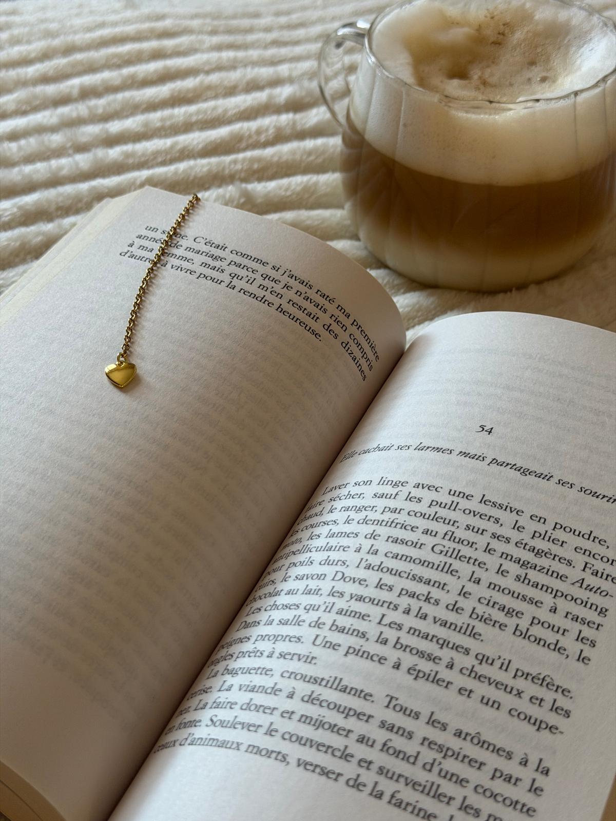 Marque page, double cœur