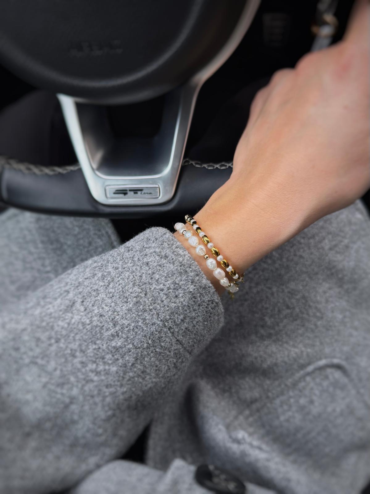 Bracelets Perles d'eau douce Blanc